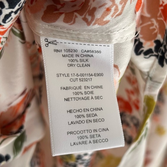 Equipment Essential Silk Shirt White Multi Floral Silk Sz XS - Picture 5 of 5